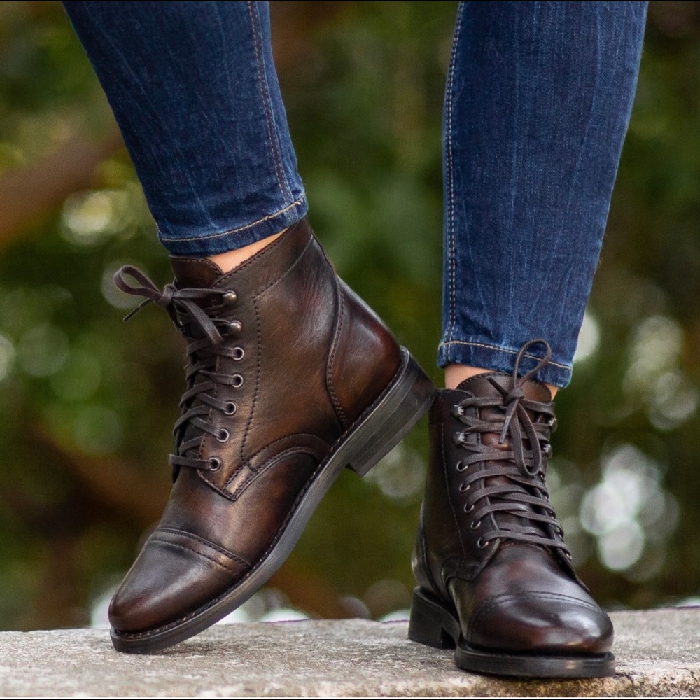 Leather boots